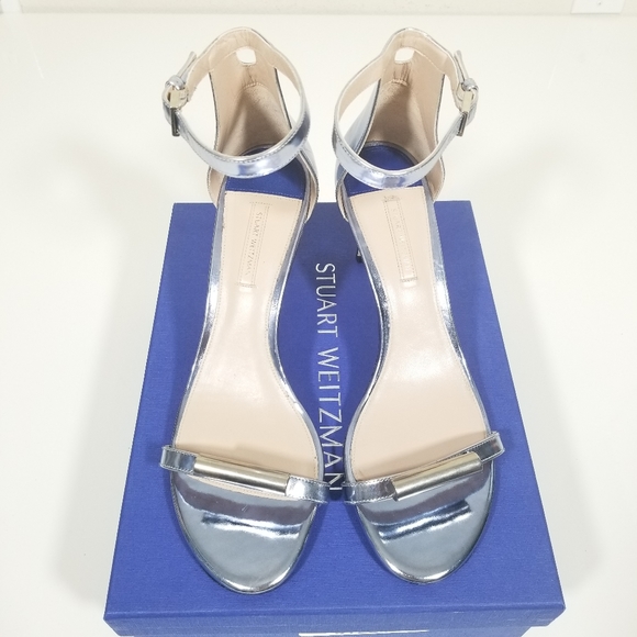 Stuart Weitzman Nudist 75 Cylinder Metallic Ice - Picture 5 of 8